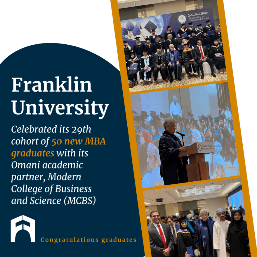 Franklin University Congratulates its 50 New MBA Graduates with MCBS