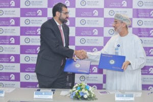 Two men shaking hands on a patnership deal