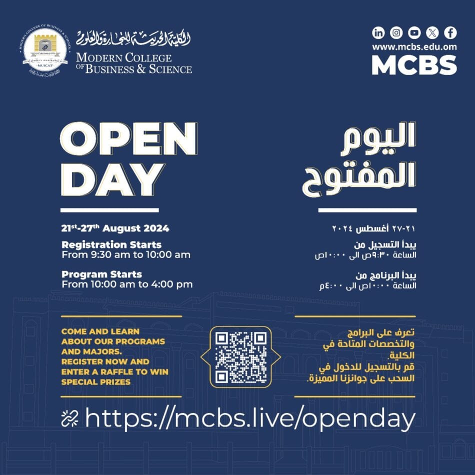 Modern College of Business and Science (MCBS) hosts Open Day ‘Shape Your Success: Experience MCBS Open Day’